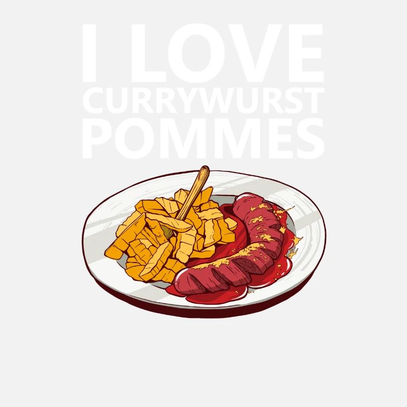 Currywurst Pommes Bratwurst Ruhrpott Ruhrgebiet