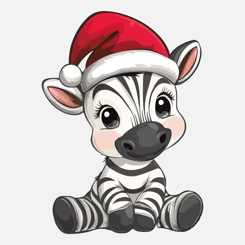 zèbre Noël mignon Noël mignon Noël