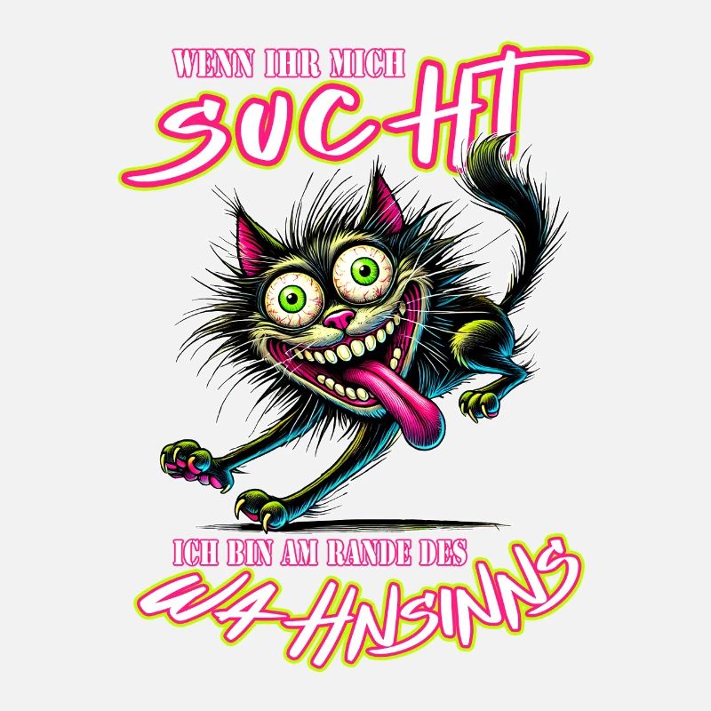 Crazy Katze am Rande des Wahnsinns Comic Stil