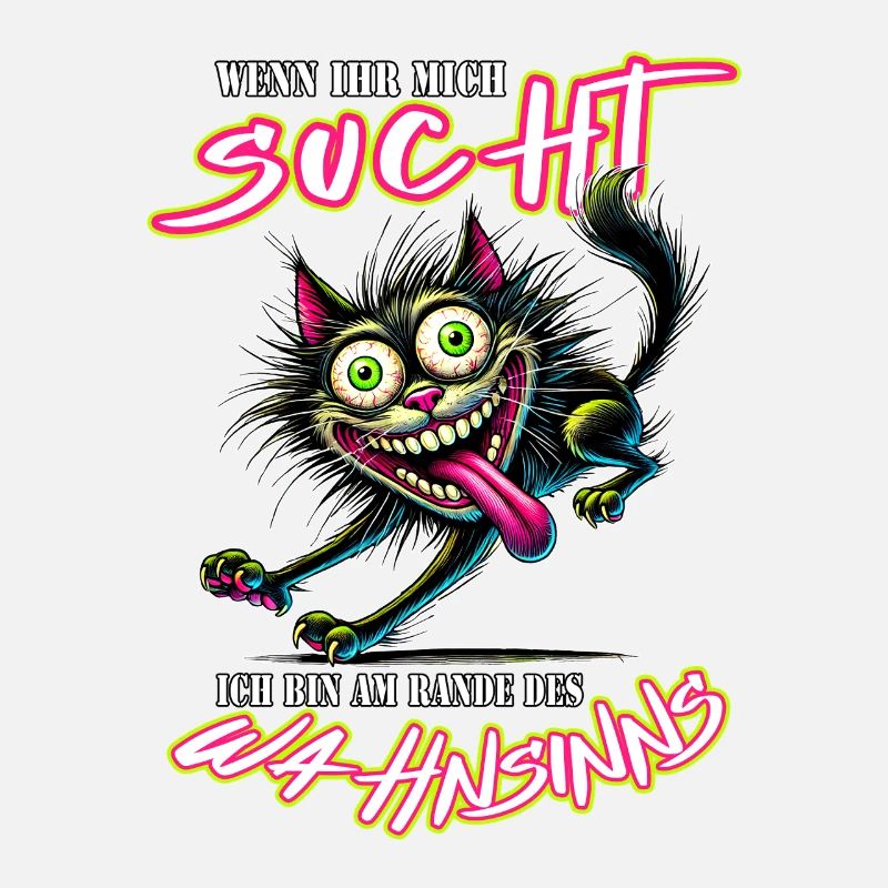 Crazy Katze am Rande des Wahnsinns Comic Stil
