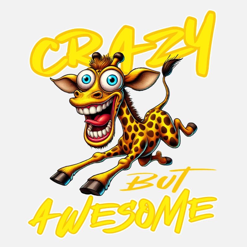 Crazy but Awesome Giraffe Comic Stil