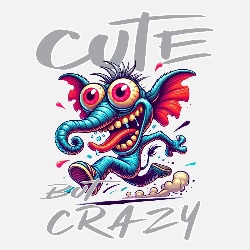 Cute but Crazy Elefant Comic Stil