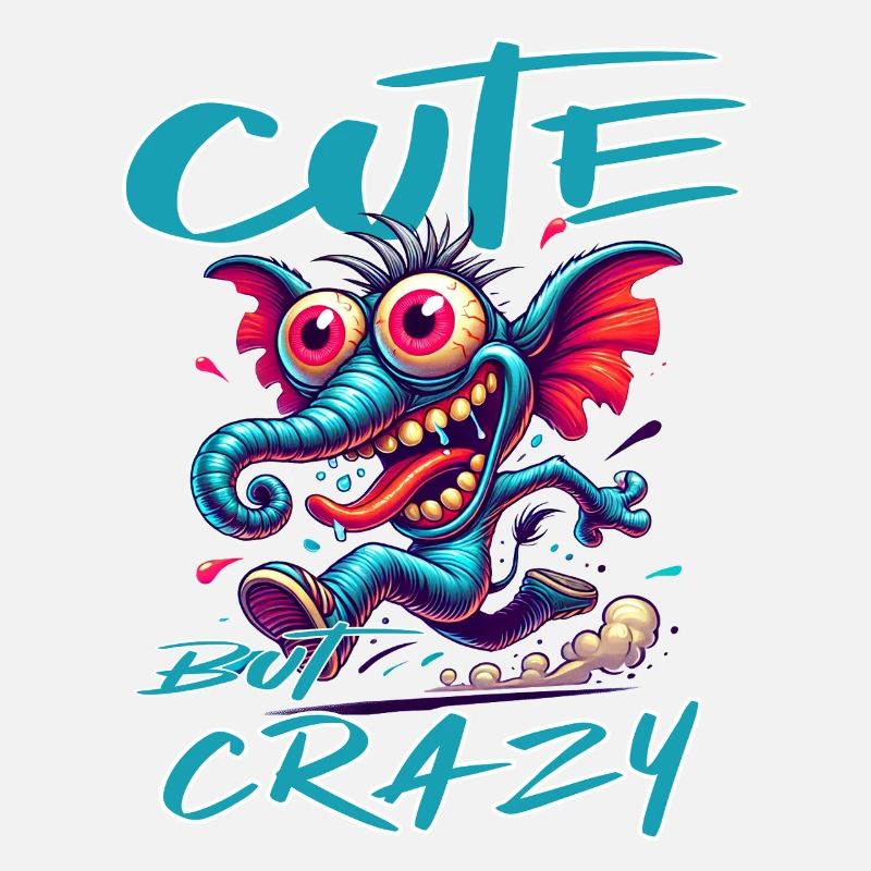Cute but Crazy Elefant Comic Stil