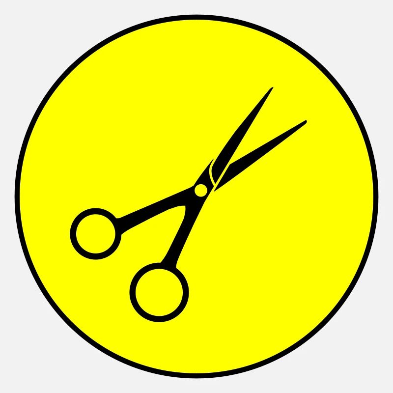 Cercle de barbier aux ciseaux