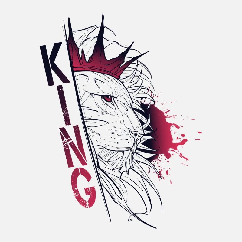 Sketch trash lion - KING