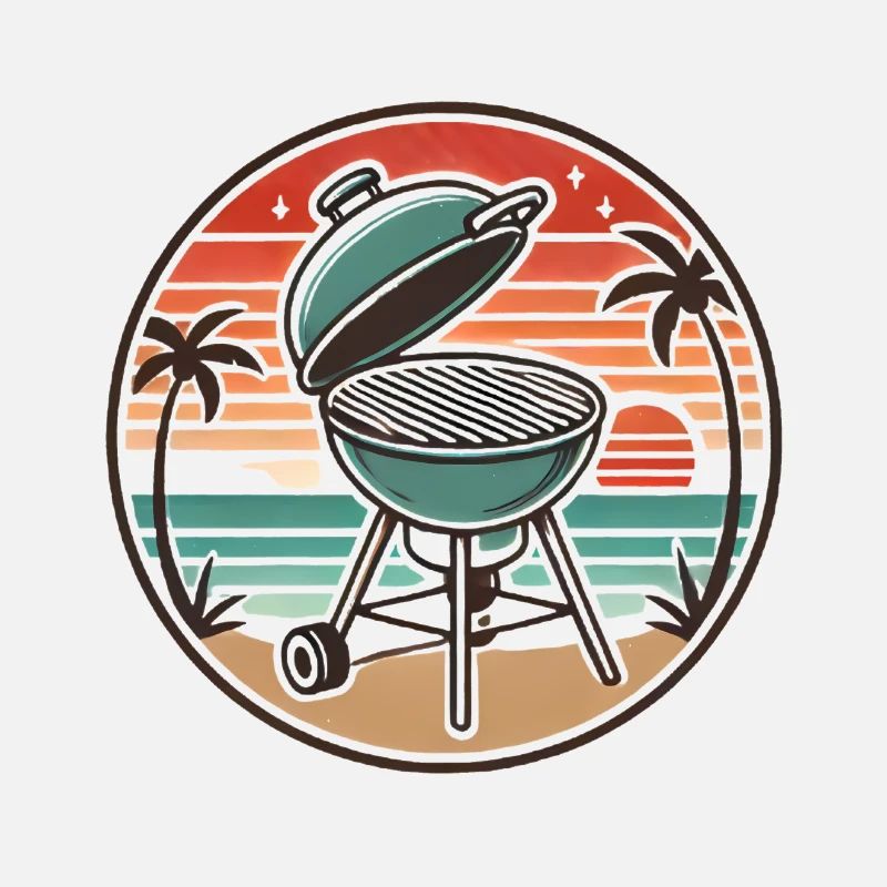 Grill Chill Sommer BBQ Retro Design