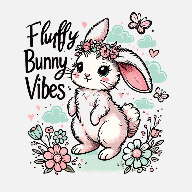 Fluffy Bunny Vibes – Cute Easter Bunny Shirt