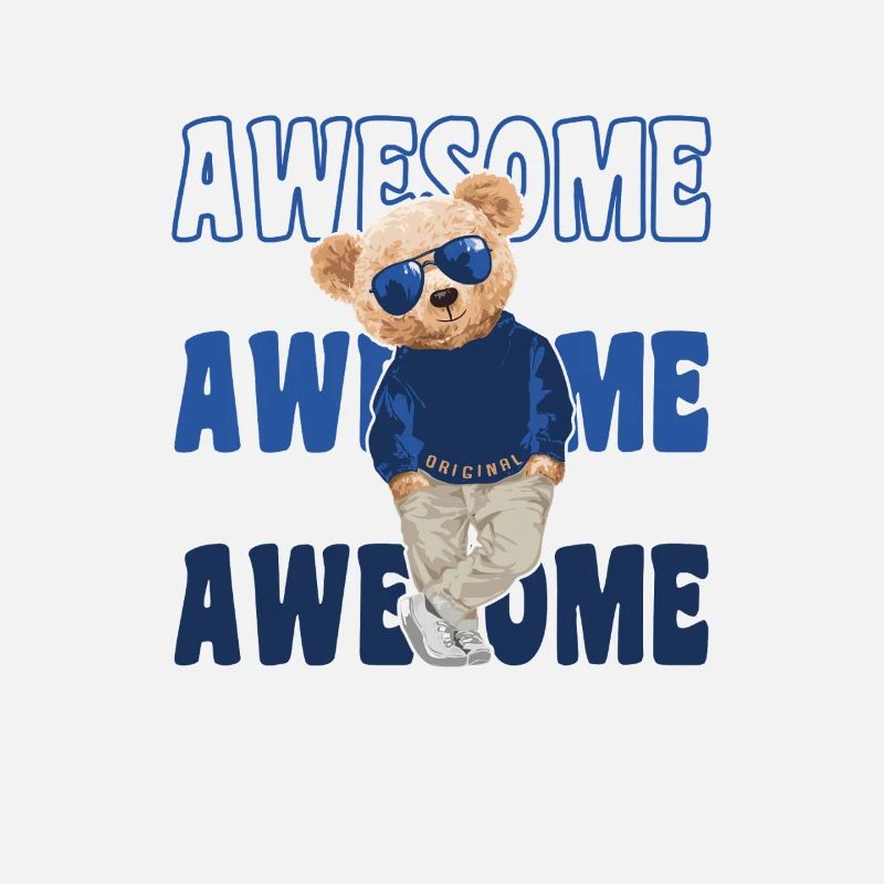Cooler Teddybär mit Sonnenbrille - Awesome