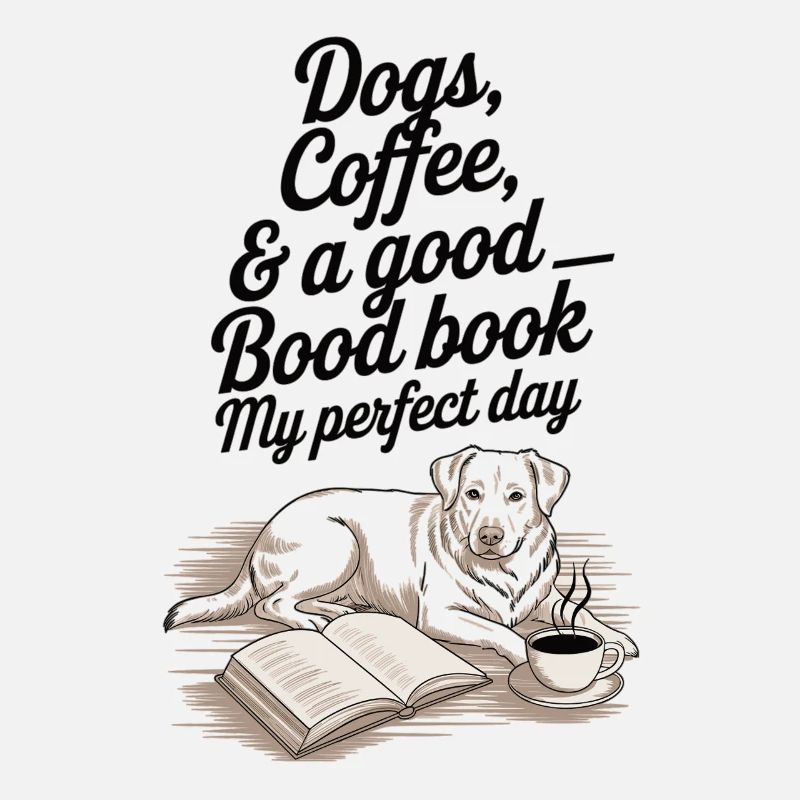 Bücher, Hunde, Kaffee