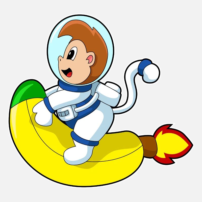 Affe Banane Astronaut