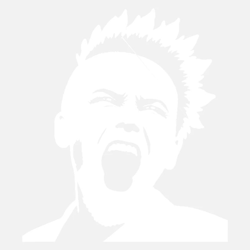 Screaming Punkrocker avec Mohican Anarchy Punk