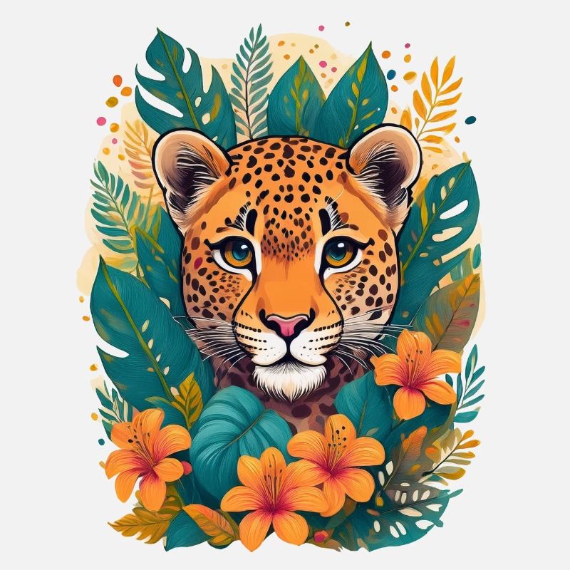 Cute leopard in the jungle
