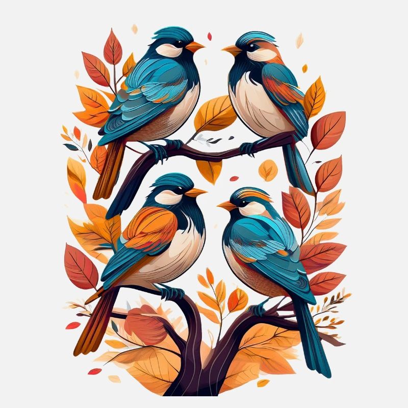 Oiseaux sur une branche