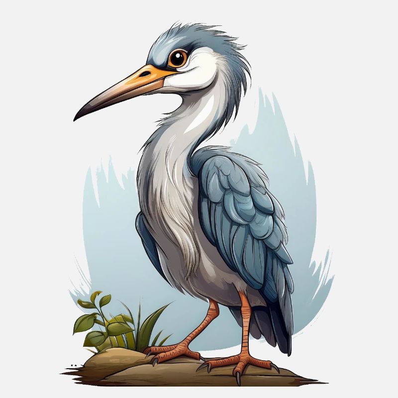 Graureiher Illustration