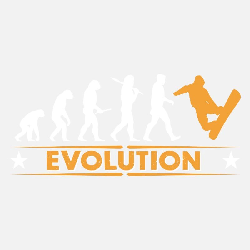 Snowboard Evolution - orange/weiss