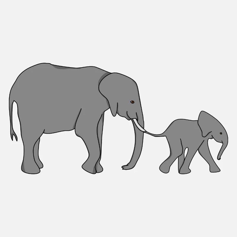 Elefanten Mutter und Kind Baby Elefant
