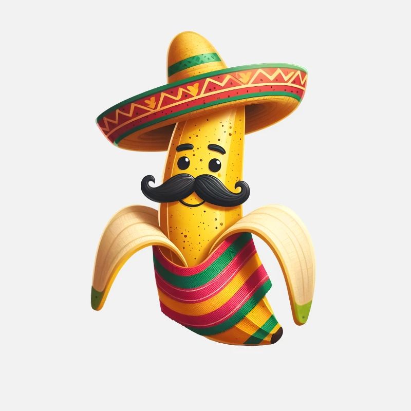Cinco de Mayo Banane mit Schnurrbart