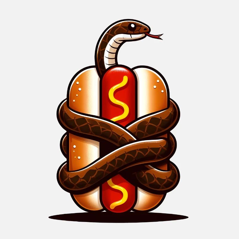 Snake Wrapped Hot Dog