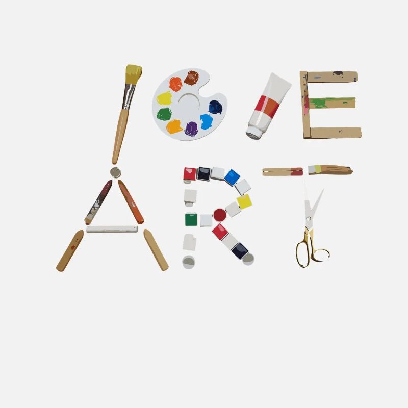 I Love Art Creative Tool Motif