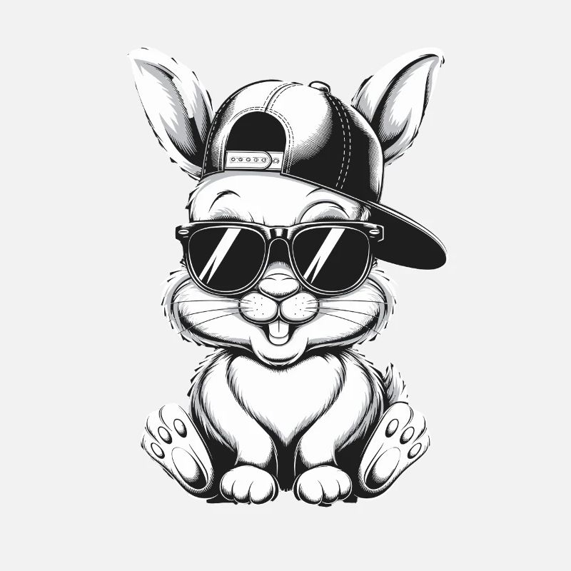 Cooler Hase Mit Sonnenbrille Und Cap