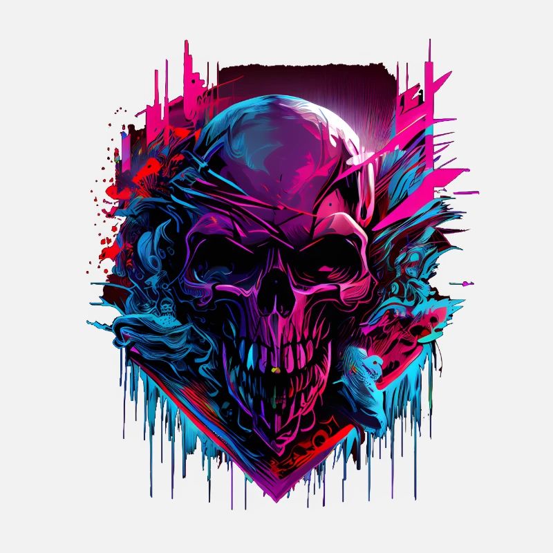 Skull Colorful Cloud