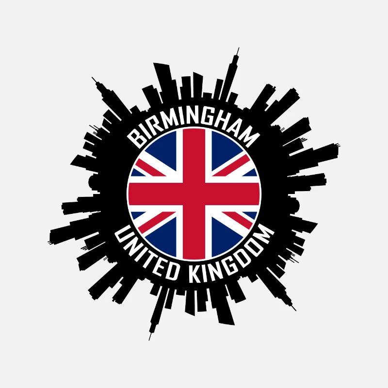 Birmingham Skyline Uk Flag Souvenir de voyage