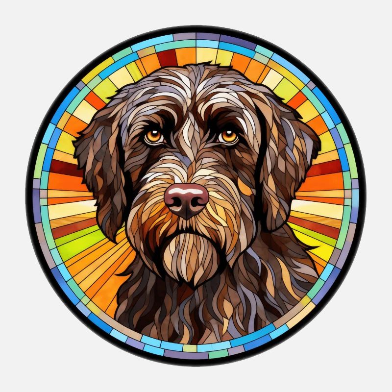 Wirehaired Pointing Griffon Dog Breed Watercolor G
