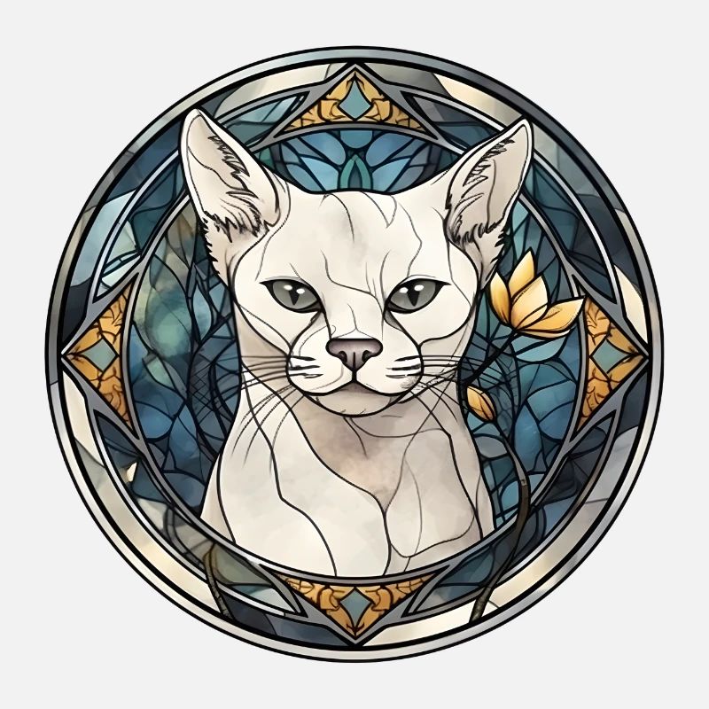 Burmilla Katzenrasse Aquarellglas