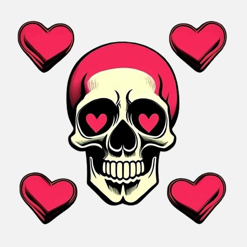 herz totenkopf