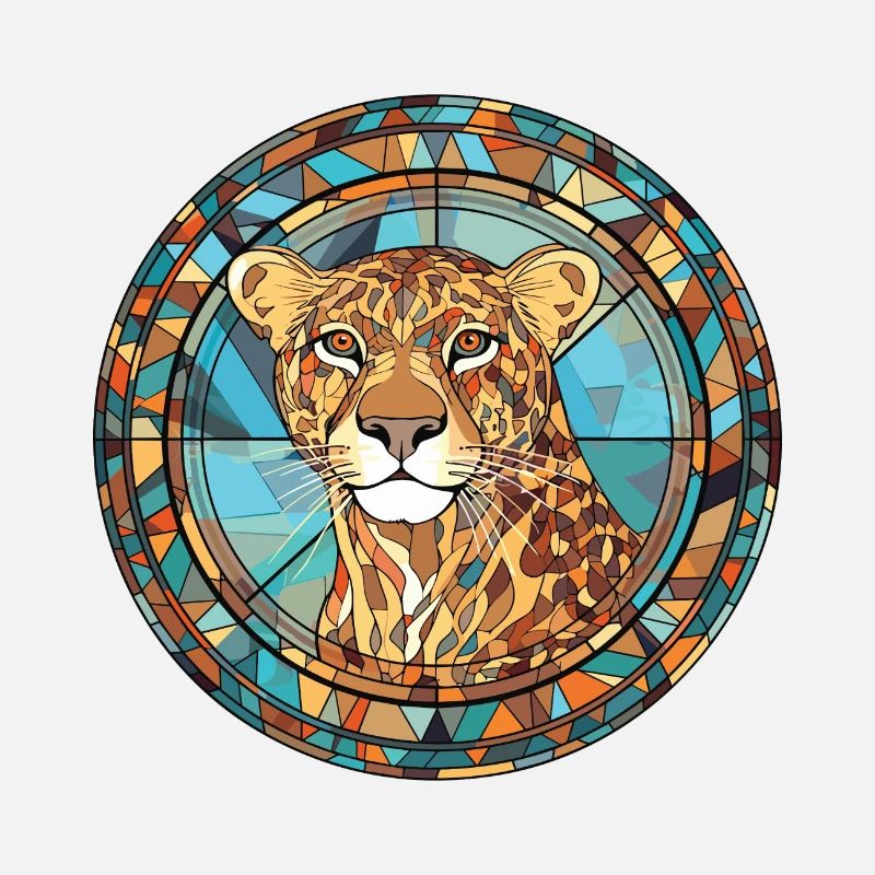 Illustration animale aquarelle colorée léopard