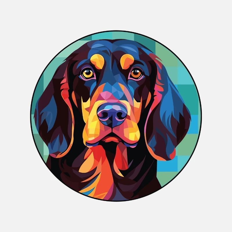 German Wirehaired Pointer Dog Breed Watercolor