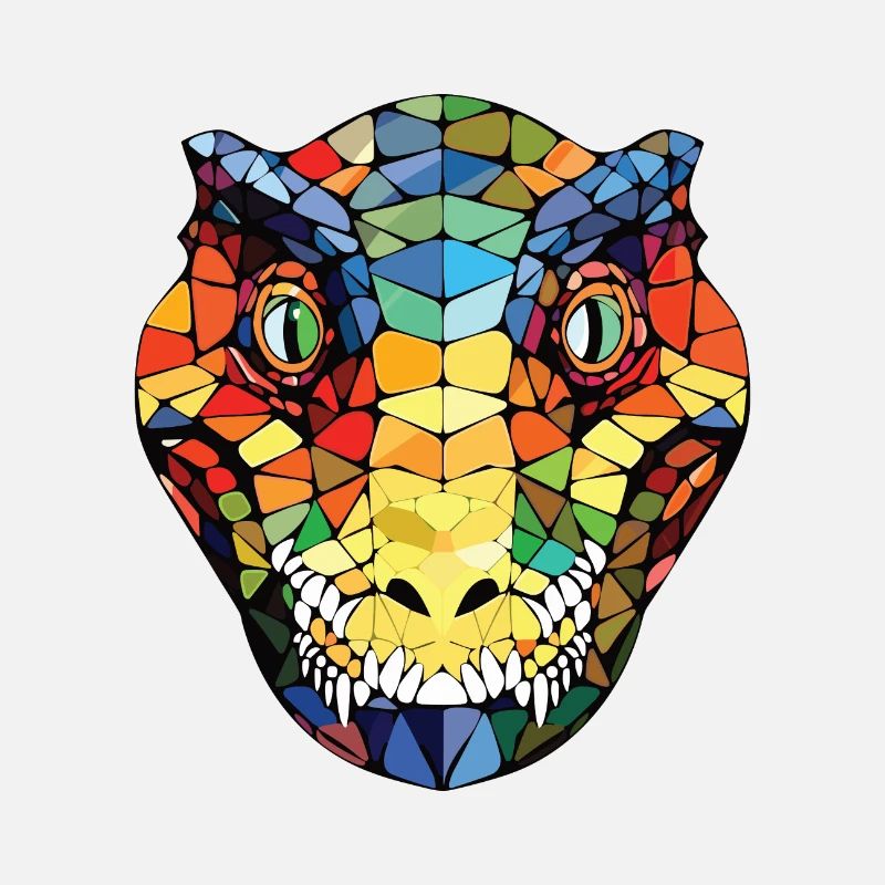Krokodil buntes Aquarell Tier Illustration
