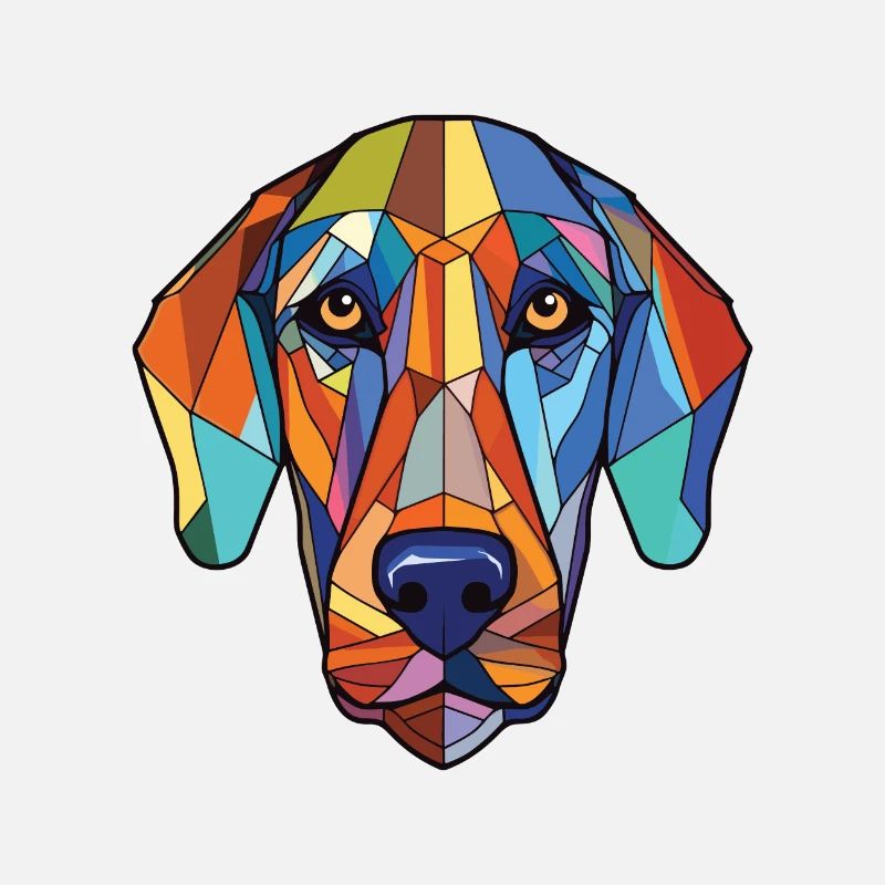 Braque Saint Germain chien race aquarelle colorée