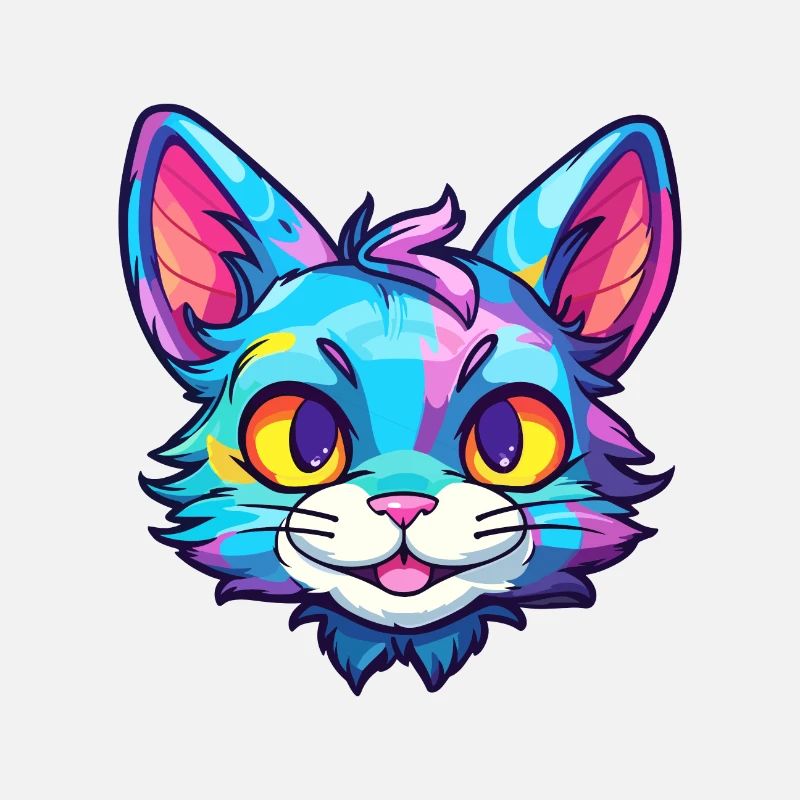 Pixie Bob Cat race aquarelle dessin animé Kawaii animal de compagnie