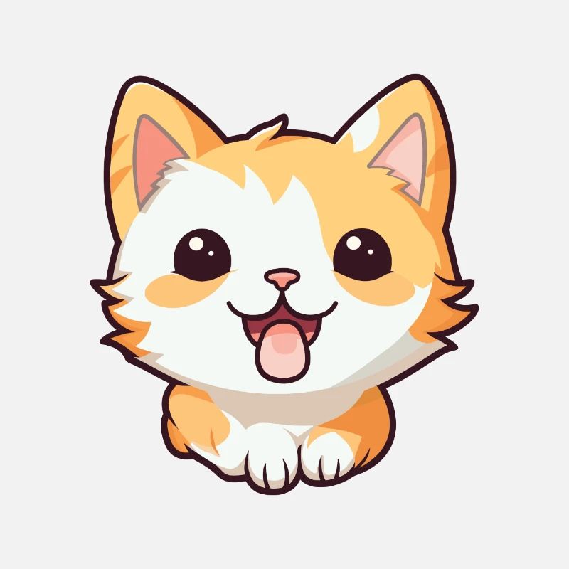 Pixie Bob Katze Cartoon Aquarell Illustration