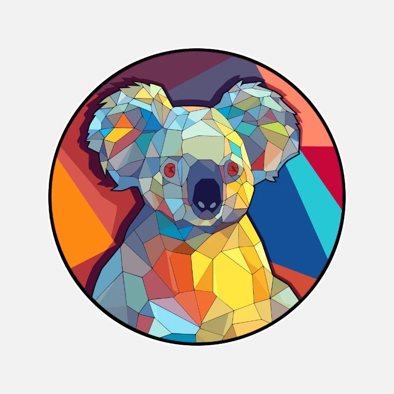 Koala Buntglas Bunte Karikatur Kawaii Tier