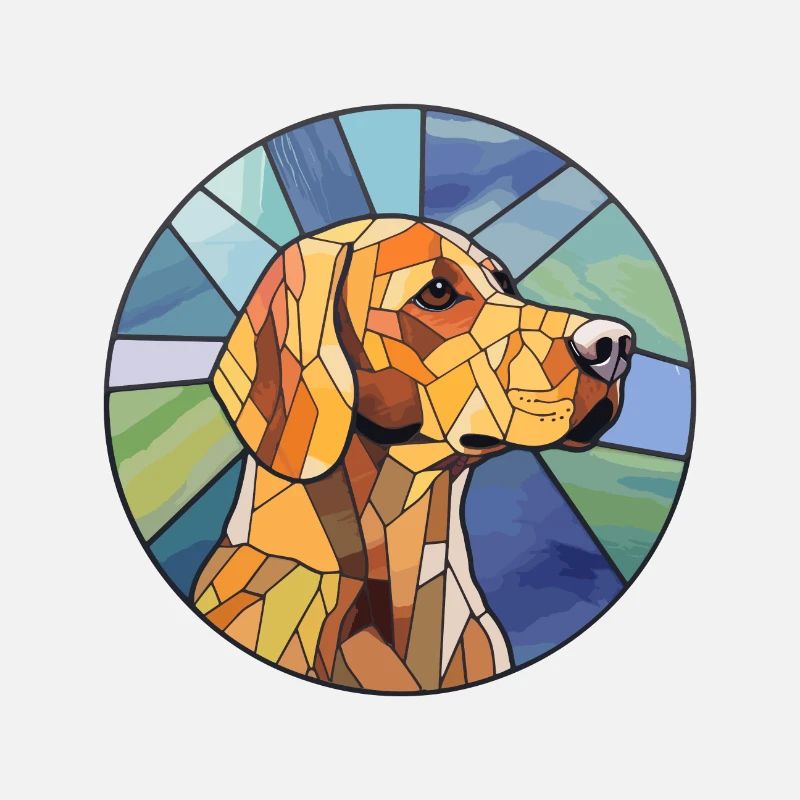Braque Saint Germain chien race vitrail couleur
