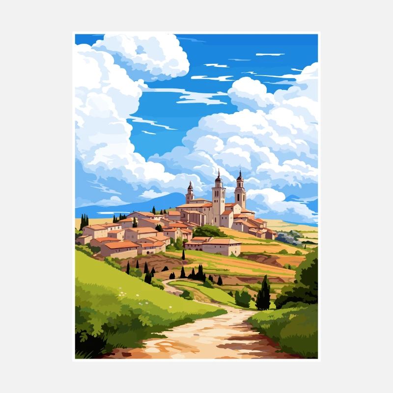 Castilla Y Leon Spanien Vintage Reiseposter WPA
