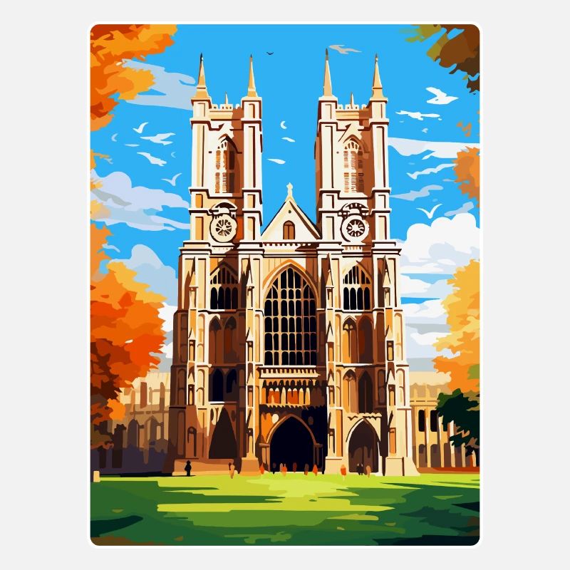 Abbaye de Westminster Londres Angleterre Royaume-Uni Affiche de voyage