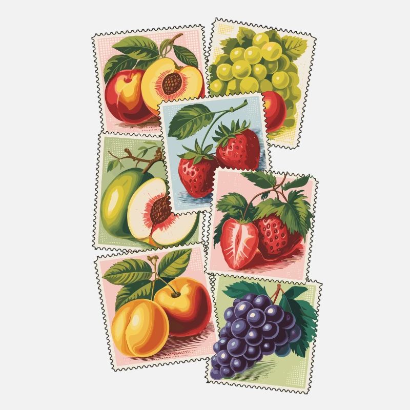 Fruity vintage stamps