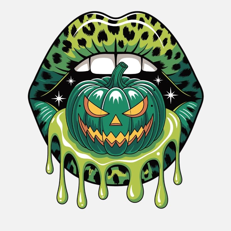 Lèvres de léopard et citrouille – Halloween