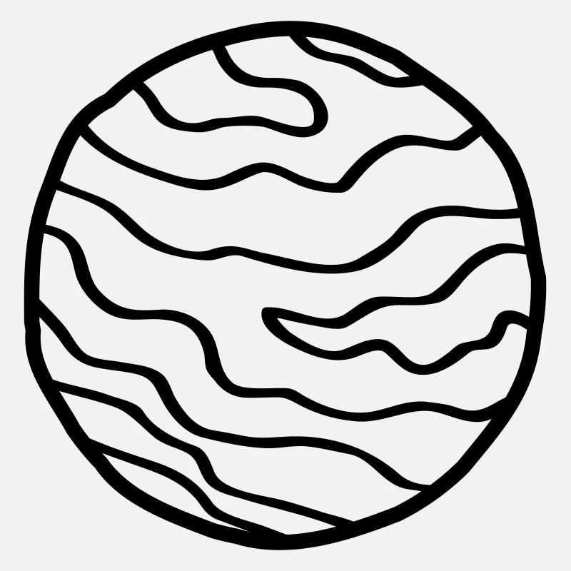 Planet Simple Space Doodle