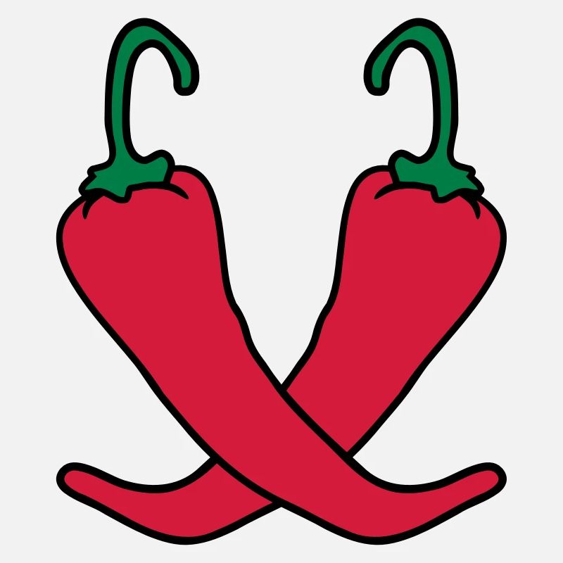 2 piments Chili chaud chaud