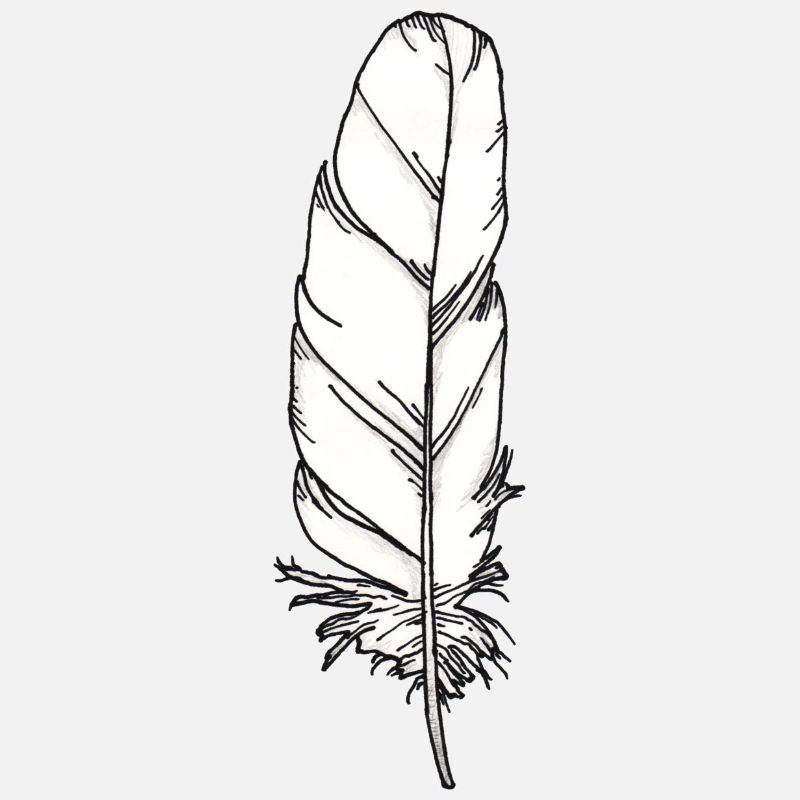 Stylo blanc dessiné à la main