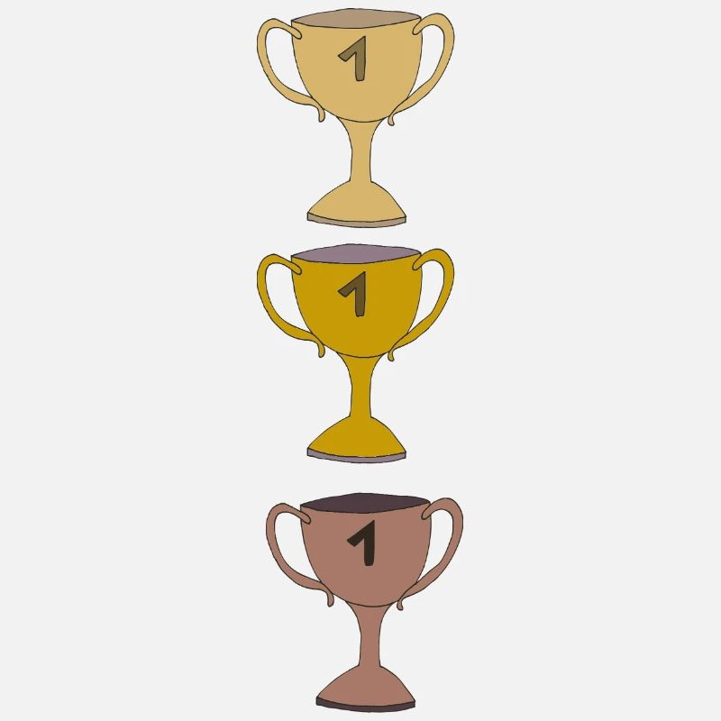 Illustration élégante de la coupe du vainqueur