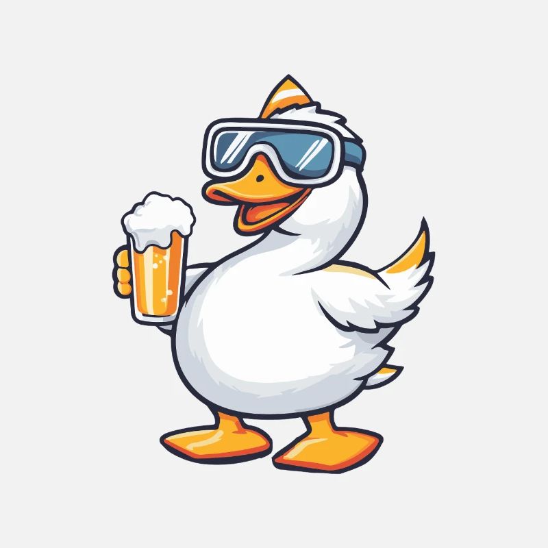 Gans Apres Ski Bier Comic