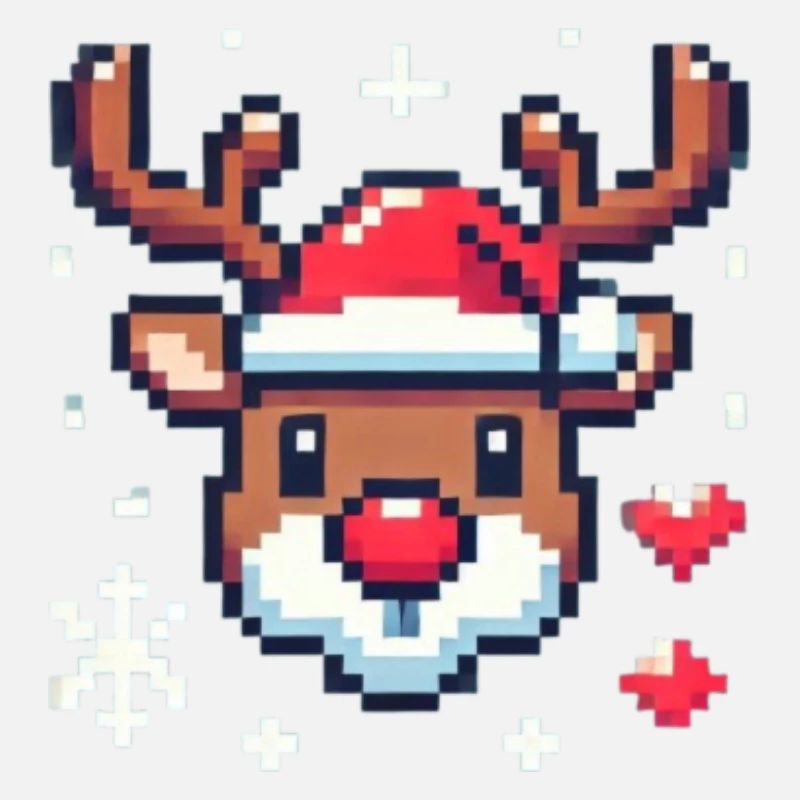 8 bits tête de renne de Noël