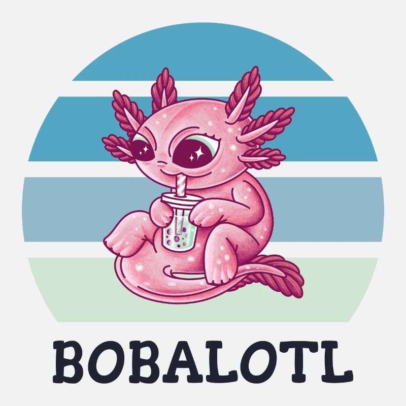 Boba Bubble Tea Axolotl Bobalotl