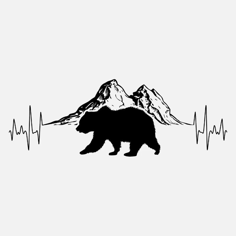 Herzschlag Berge und Bär -