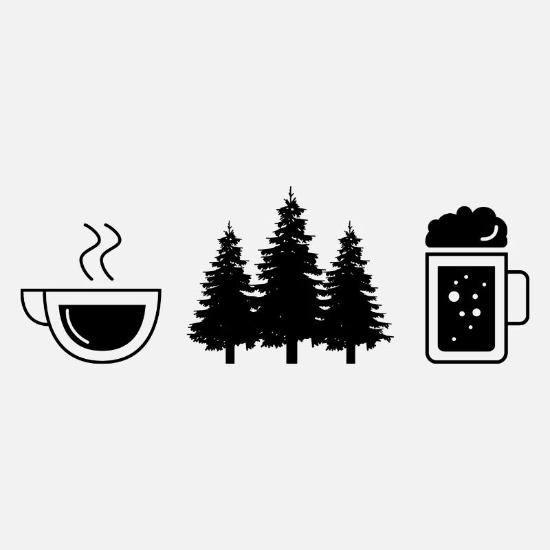 Coffee beer and trees -